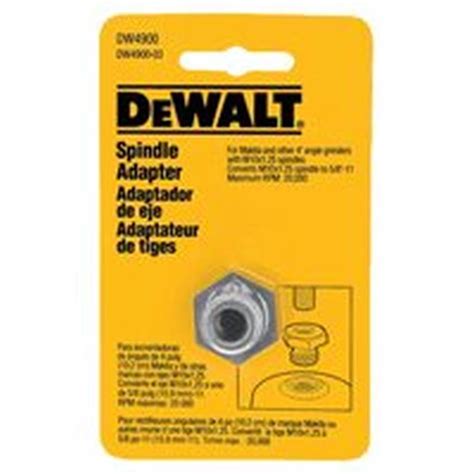 Dewalt Dw4900 Spindle Adapter For Use With 4 In Angle Grinders 20000