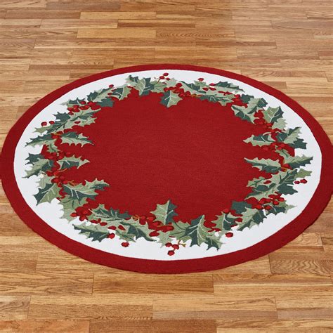 Maybe you would like to learn more about one of these? Holly Border Holiday Round Rug