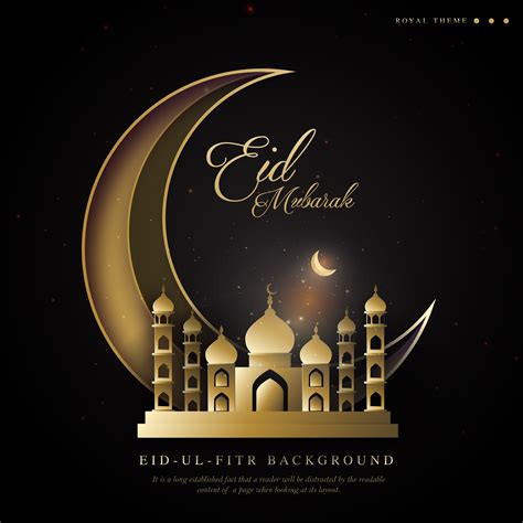 Royal Ramadan Eid Ul Fitr Background With Crescent Moon Theme 1040357