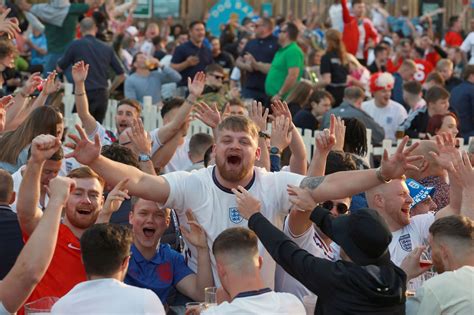 Football Fans Celebrate In Newcastle As England Beat Czech Republic