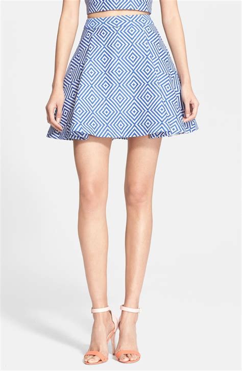 Piece And Co And Alice Olivia Vernon Jacquard Flared Skirt Nordstrom