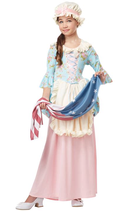 Betsy Ross Colonial Lady Patriotic Child Costume Ebay