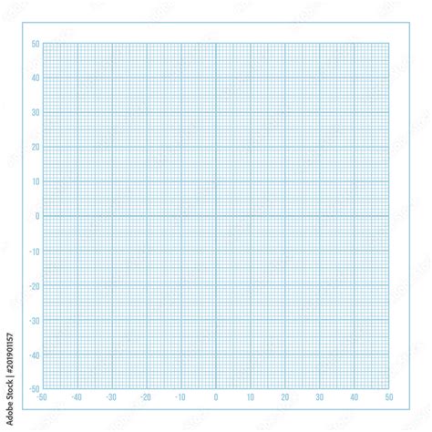 Vector Blue Metric Graph Paper With Coordinate Axis 1mm Grid Accented Every 10 Millimeters