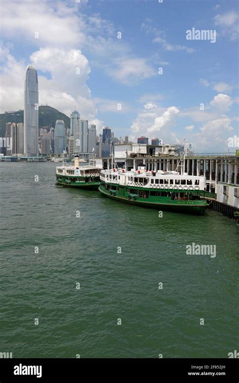 Star Ferries Berthed At The Ferry Pier At The Tsim Sha Tsui Terminal In