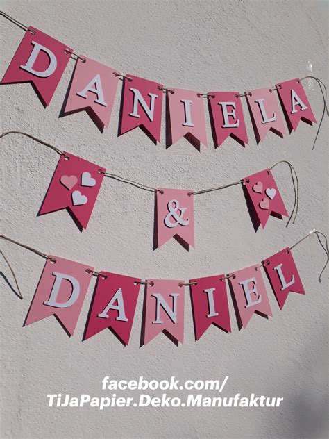 Vorlage wimpelkette wir haben 18 bilder über vorlage wimpelkette einschließlich bilder, fotos, hintergrundbilder und mehr. Namensgirlande Hochzeitsdeko Personalisierte Deko Hochzeit ...
