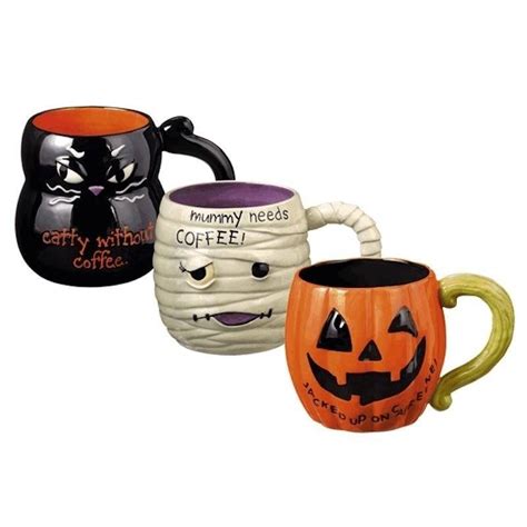 Halloween is right around the corner. Halloween Coffee Mugs Fun Spooky Characters - $15.00