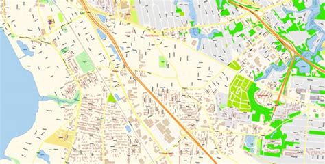 Jacksonville Map Vector Florida Exact City Plan Detailed Street Map