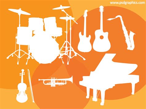 Music instruments vector | PSDGraphics