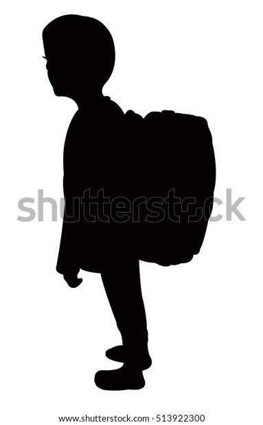 Back School Kid Silhouette Stock Vector Royalty Free 513922300