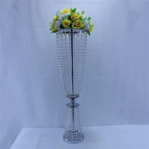 Acrylic Crystal Flowers Vases Road Lead 80 Cm 32 Tall 22cm Diameter