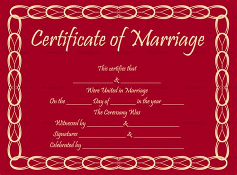 Downloadable Fillable Free Printable Marriage Certificate ~ News Word