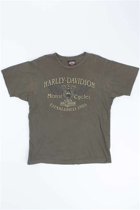 Army Green Harley Davidson T Shirt Ragstock Harley Davidson T