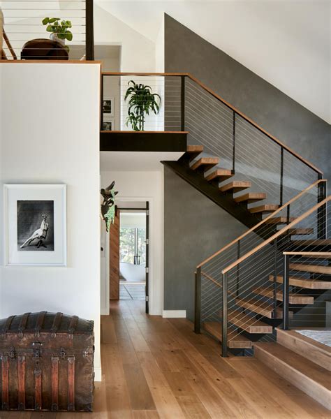 Alder Rustic Staircase Denver By Duet Design Group Houzz