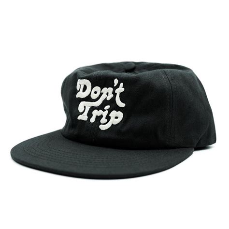 Black Unstructured Flat Brim With An Adjustable Strapback And Brass