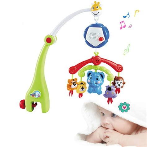 Baby Toys Educational Plastic Rattles Crib Toys Musical Bed Wind Bell 0