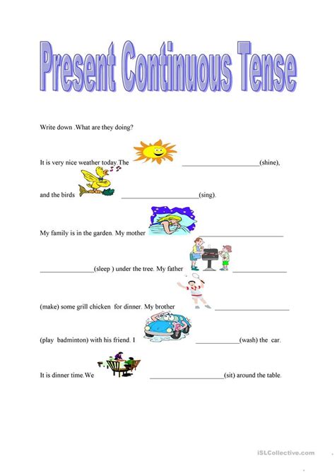 Present Continuous Tense Worksheet Free Esl Printable Worksheets Made By Teachers