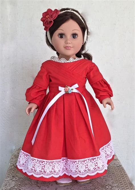 18 Inch Doll Clothes Historical 1830s Dress For 18 Inch Etsy 1830s
