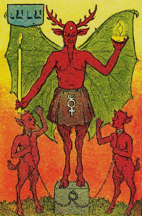 Xv Le Diable Arte Satânica Demônios Tarô