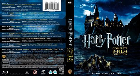 Harry Potter Complete 8 Film Collection Movie Blu Ray Custom Covers