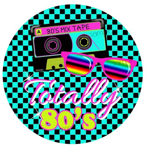 80s Party 80s Stickers 80s Favor Labels Etsy