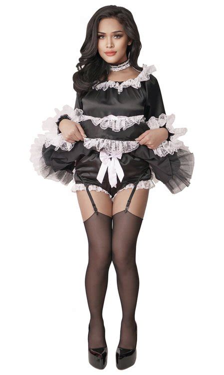 Satin French Maid With Long Sleeves [sat888] 92 00 Birchplaceshop Fashion And Fantasy