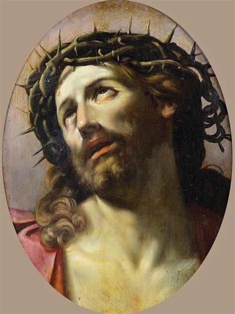 Christ Wearing The Crown Of Thorns Painting By Attributed