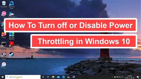How To Turn Off Or Disable Power Throttling In Windows 10 Youtube