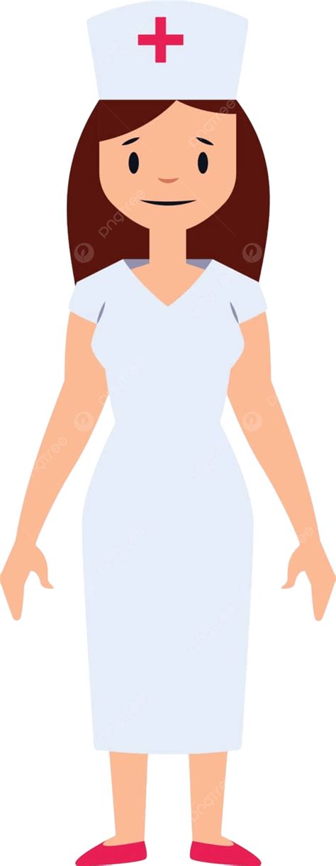 Illustration Of A Female Nurse Cartoon In Vector Format Against A White Background Vector Care