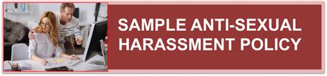 Sexual Harassment Policy Sample Policies And Procedures In Compliance With Department Of Labor