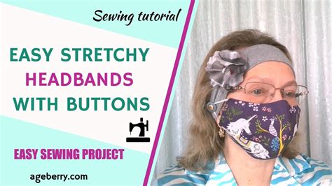 How To Make A Stretchy Fabric Headband With Buttons Youtube