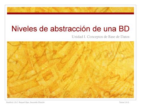 Niveles De Abstracción De Una Bd Ppt Descargar