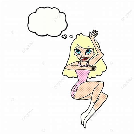 comic thought bubble vector design images cartoon woman in lingerie with thought bubble