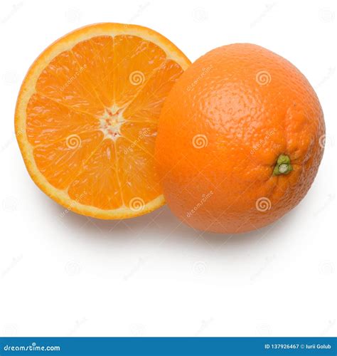 Orange Halves Isolated On White Stock Image Image Of Skin Diet
