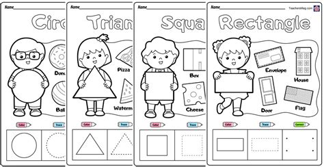 Free Shapes Worksheets For Preschoolers