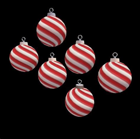 Second Life Marketplace Animated Peppermint Christmas Ornaments