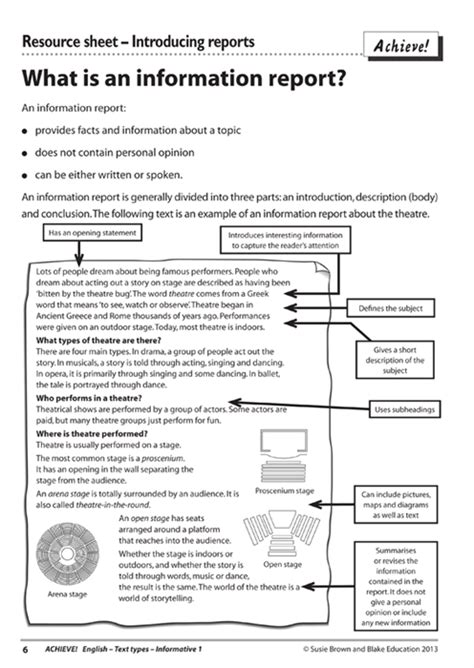 Information Report Template Year 6 Pdf Template