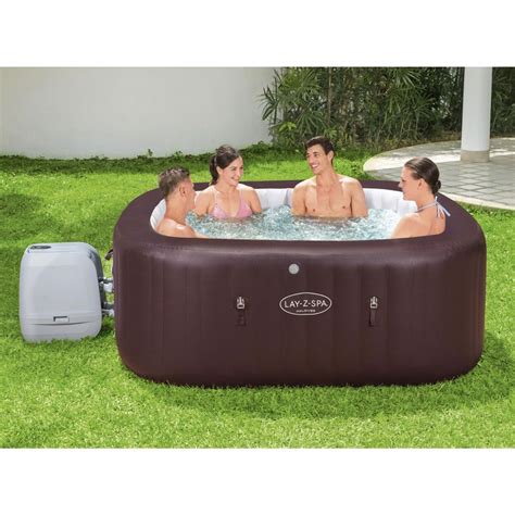 Bestway Lay Z Spa Inflatable Spa Maldives Hydrojet Pro For 5 7 People Square 201x201x80 Cm With