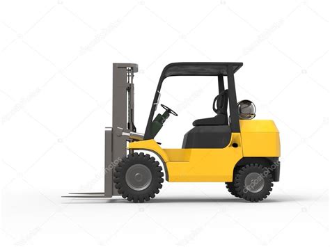Yellow Forklift Side View — Stock Photo © Trimitrius 126464538