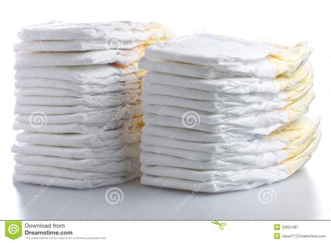 Two Stacks Of Diapers Royalty Free Stock Photography