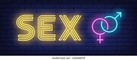 Sex Neon Text Male Female Gender Stock Vector Royalty Free 1326446570 Shutterstock