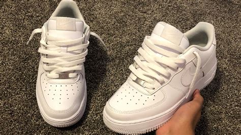 How To Lace Nike Air Force 1s Loosely The Best Way Youtube