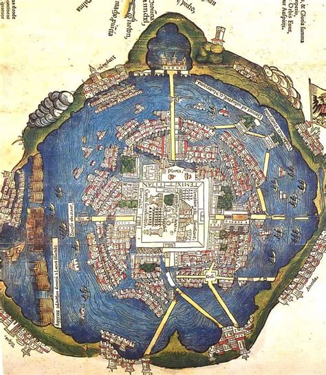 El Gran Tenochtitlán Ancient Maps Map Art Antique Maps