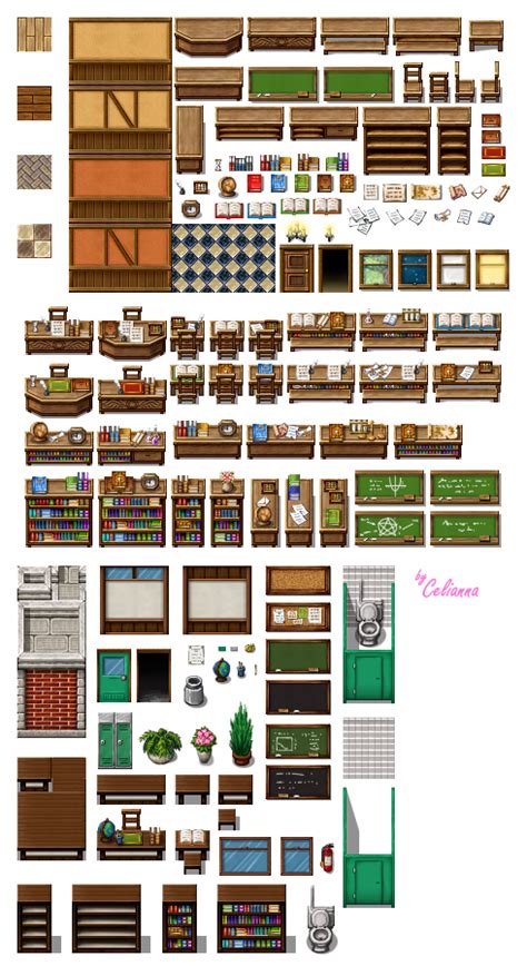 Pixanna Interior Tiles Pixel Art Games Rpg Maker Game Design