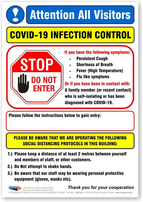 Covid 19 Infection Control Poster Upgrade 3mm Polymer Panel Prosol