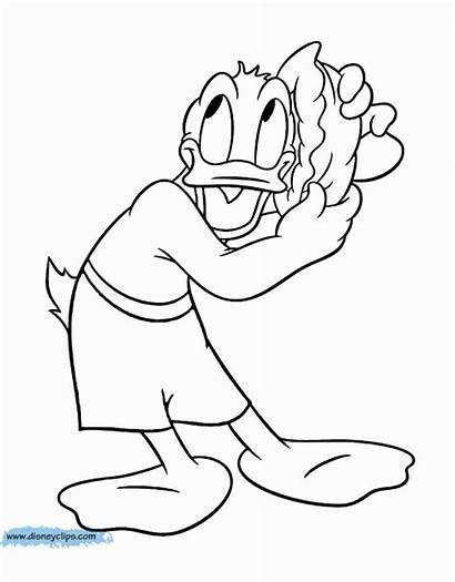 Duck Donald Coloring Disney Daisy Sports Cartoon