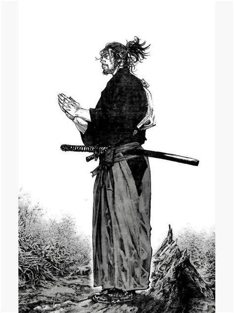 It portrays a fictionalized account of the life of japanese swordsman musashi miyamoto. "Vagabond - Manga Samurai" Poster by JiggyMiggy | Redbubble