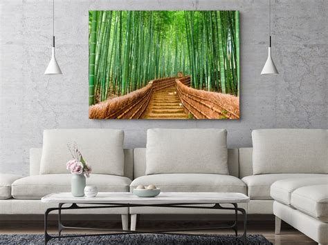 Bamboo Forest Canvas Art In Kyoto Japan Japanese Bamboo Wall Art