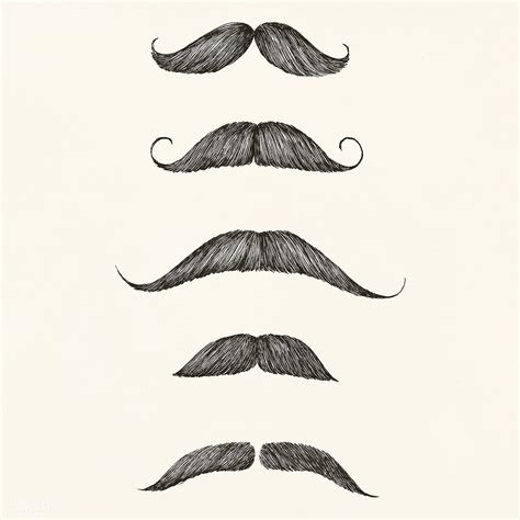 Hand Drawn Moustache Isolated On Background Premium Image By Rawpixel