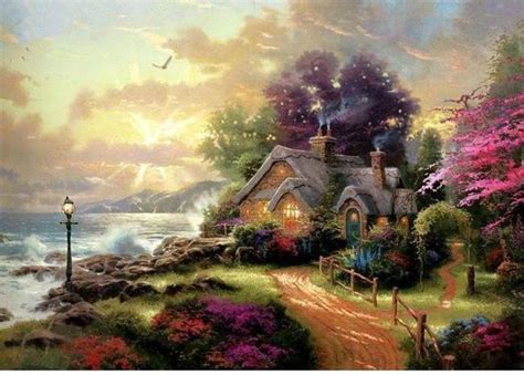 Dream Scenery Paint By Numbers Kit For Adults Kinkade Paintings