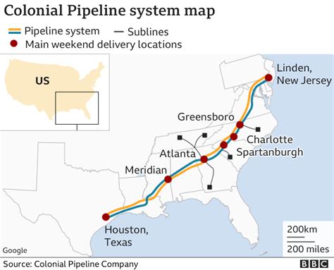 Colonial Pipeline Line Map